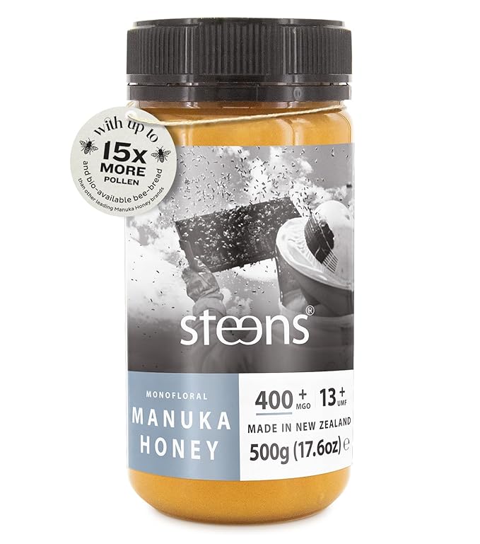 Steens Manuka Honey - MGO 400+ - Pure & Raw 100% Certified UMF 13+ Manuka Honey - Bottled and