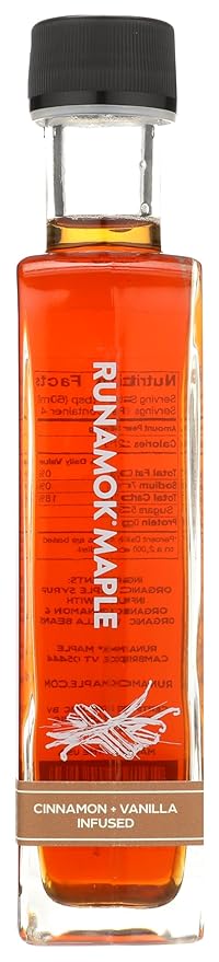 Runamok Maple Cinnamon-Vanilla Infused Maple Syrup - Authentic & Real Vermont Maple Syrup | Gluten