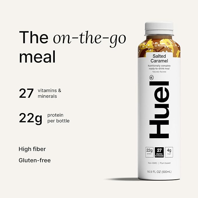 Huel Ready-to-Drink | Salted Caramel Meal Replacement Drink | High Protein Drink | Nutritionally