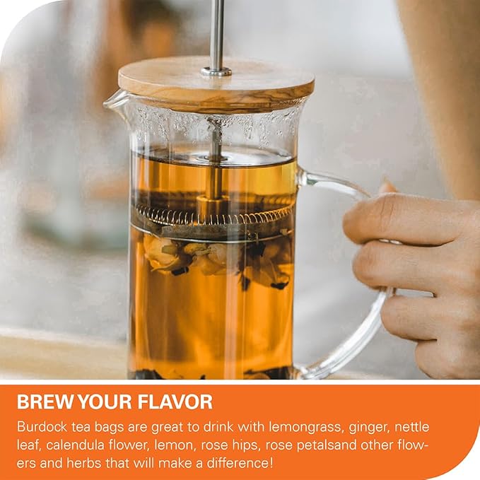 WT WEETEE Burdock Root Tea Bags, Made with 100% Pure Burdock Root, Rich in Antioxidants, Naturally