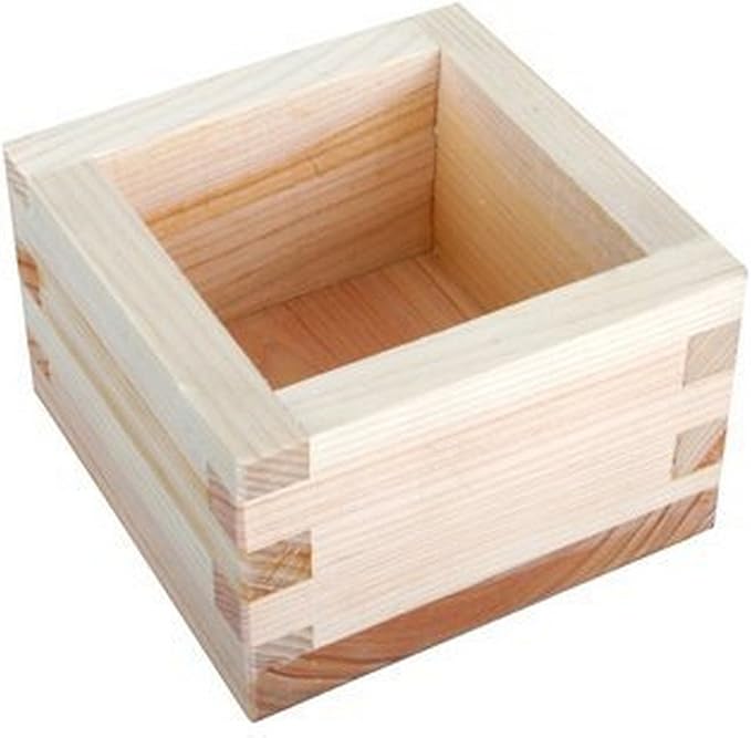 JapanBargain, Set of 4 Japanese Sake Masu Wooden Sake Cup, Cypress Hinoki Wood, Made in Japan, 4