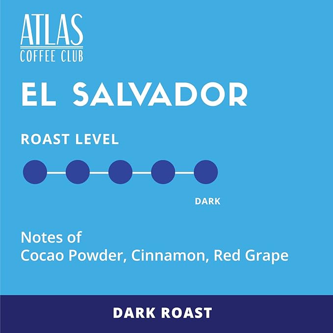 Atlas Coffee Club Coffee Pods – Dark Roast, Single-Origin El Salvador, 24 Count – Compatible with