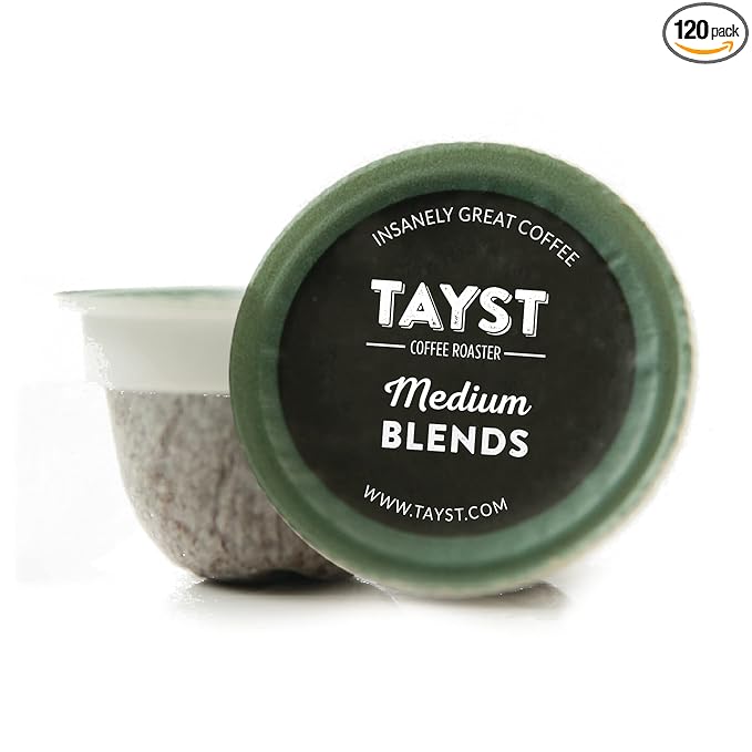 Tayst Coffee Pods, Medium Sampler Box Medium Roast, K Cups Compatible with Keurig Coffee Maker