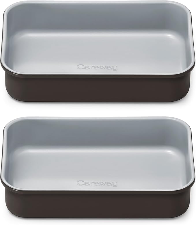 Caraway Nonstick 9” x 6.5” Small Rectangle Baking Pan Duo – Non-Toxic, PTFE & PFOA Free