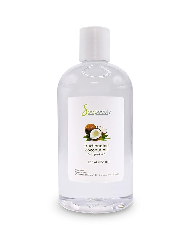 Soapeauty FRACTIONATED COCONUT OIL Cold Pressed Refined | 100% Natural Available in Bulk | Carrier