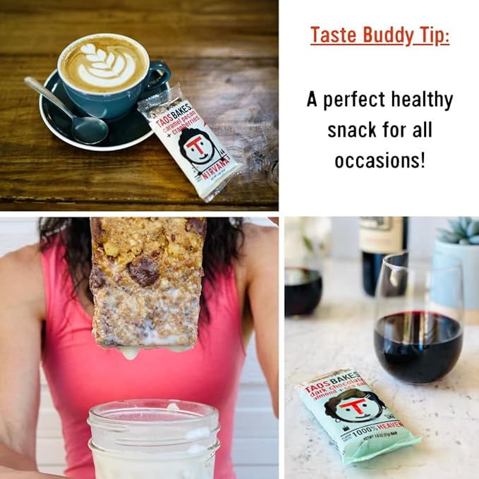 Taos Bakes Snack Bars - Piñon Coffee + Dark Chocolate - Gluten Free, Non-GMO Healthy Granola Bars