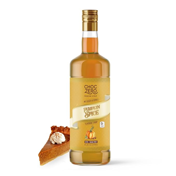 ChocZero Sugar Free Coffee Syrup, Pumpkin Spice Flavor, Simple Syrup Drink Mix, Chai Latte, Protein
