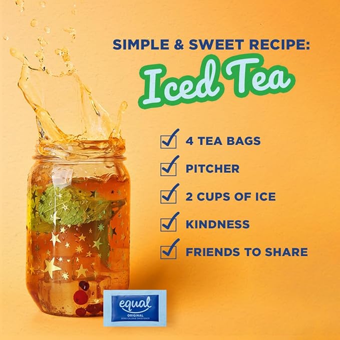 EQUAL 0 Calorie Sweetener, Sugar Substitute, Zero Calorie Sugar Alternative Sweetener Packets