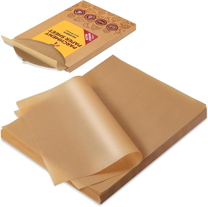 Katbite 300 Sheets 12x16 In Parchment Paper, Heavy Duty Baking Paper, Unbleached Non-stick Sheets