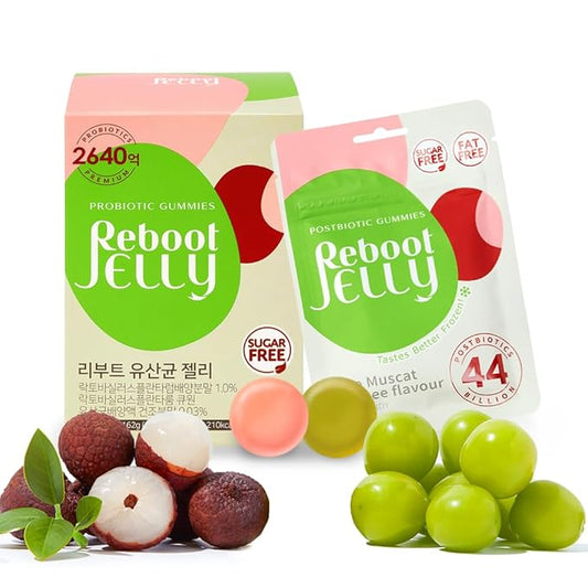 Korean Food Reboot Probiotic Jelly (27g*6pack) Postbiotics Gummies, K jelly, Korean jelly, No