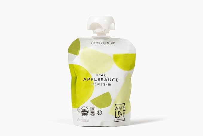 White Leaf Provisions Biodynamic & Organic Pear Apple Sauce, 12.7 Ounce (Pack of 6)