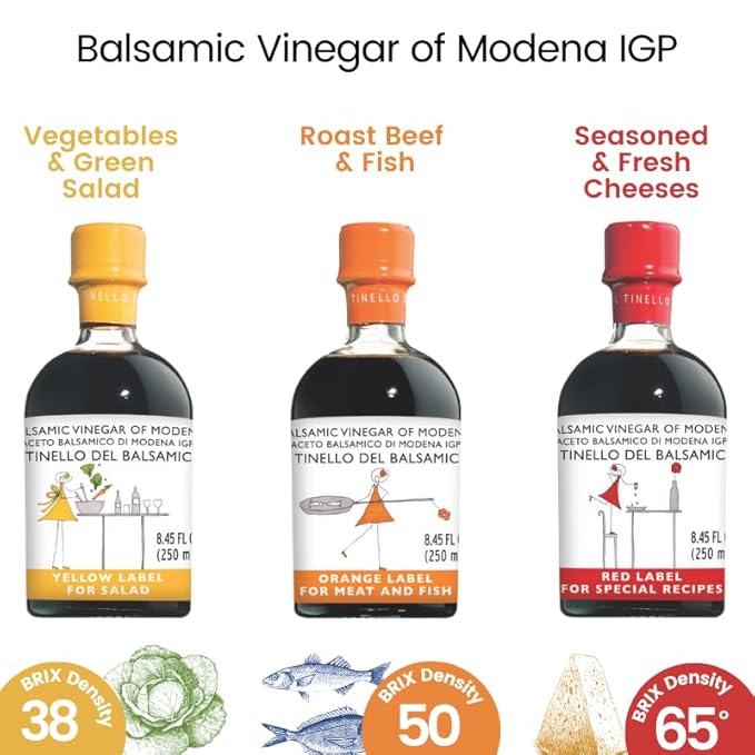 IL TINELLO Balsamic Vinegar of Modena IGP, Red Label, 100ml (8.5 fl oz) ??Aceto Balsamico di Modena