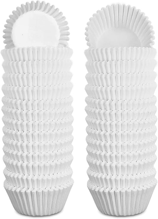 1000 Pcs White Mini Cupcake Liners Small Muffin Liners No Smell Premium Greaseproof Paper Cupcake
