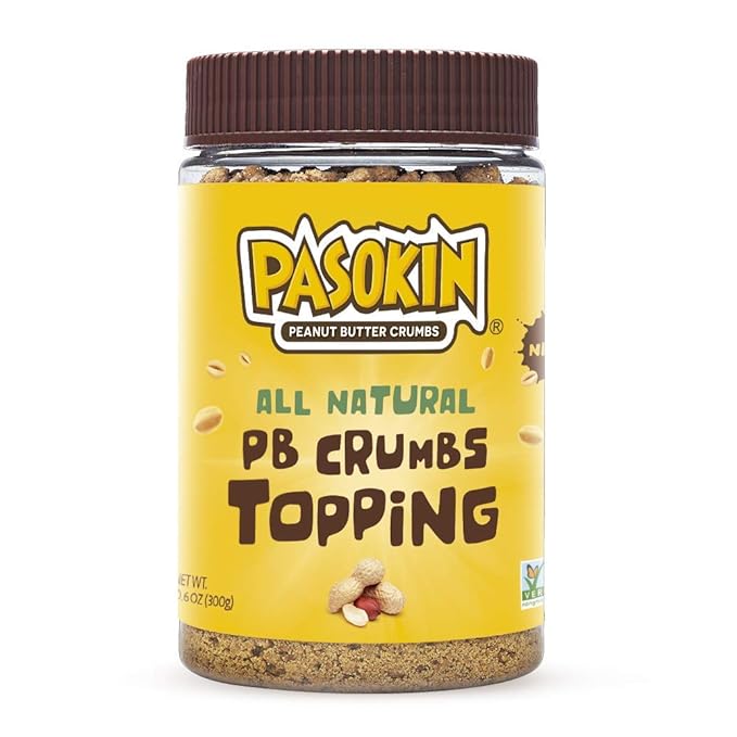 PASOKIN | Peanut Butter Crumbs | Gluten Free, Vegan, All Natural Peanut Butter Topping, Made in