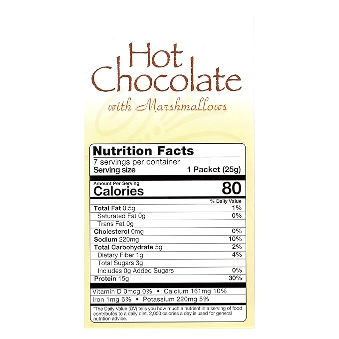 Nutmeg State Nutrition HealthyWise - High Protein Hot Cocoa - Instant Low Carb, Low Calorie Hot