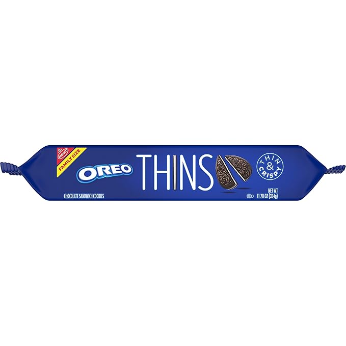 OREO Thins Chocolate Sandwich Cookies, Family Size, 11.78 oz