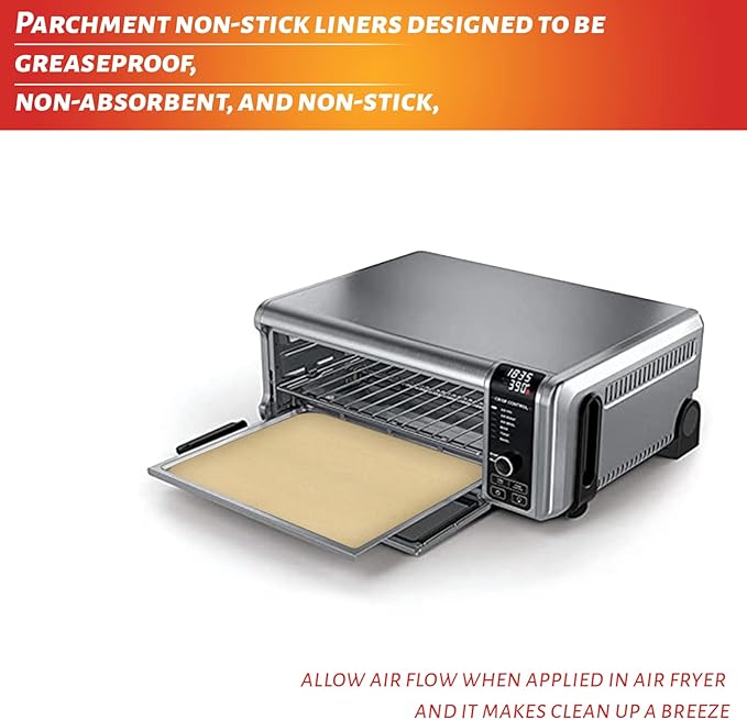 WMKGG 12 inch Air Fryer Parchment Paper Squares, 100 Sheets Unbleached Pre-Cut Baking Disposable