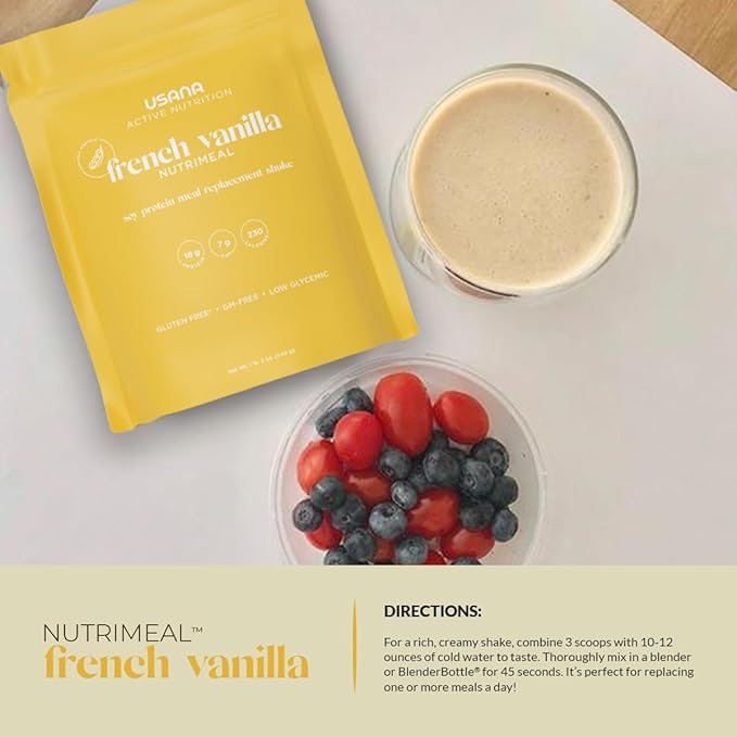USANA Nutrimeal Meal Replacement Shake - French Vanilla - NON-GMO - Gluten Free - Low Glycemic