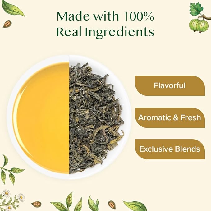 VAHDAM, Assorted Green Tea Loose Leaf Tea Gift Set (10 Flavors) Gift Ideas for Women & Men | Exotic