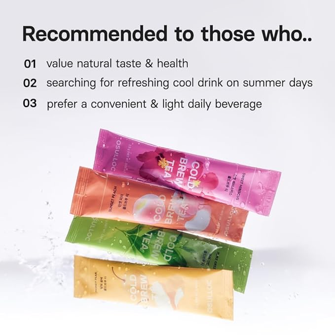 OSULLOC Cold Brew Tea Gift (20 count, 4 flavors x 5 EA) | Assorted Korea Iced Tea Bag Gift Sampler