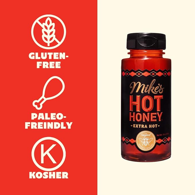 Mike's Hot Honey, Extra Hot, America's #1 Brand of Hot Honey, Spicy Honey Infused with Chili