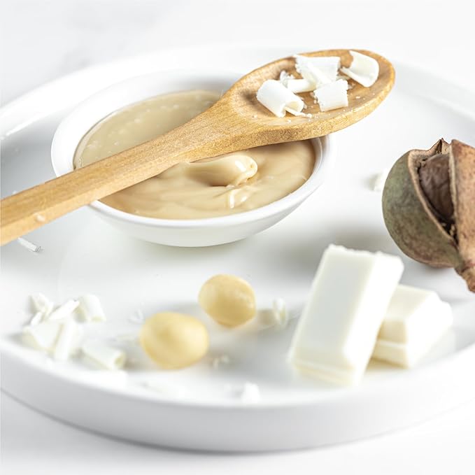 Macadamia Nut Butter, White Chocolate - 1 x 8.8oz - No Added Sugar, No Palm Oil, Plant-based, No