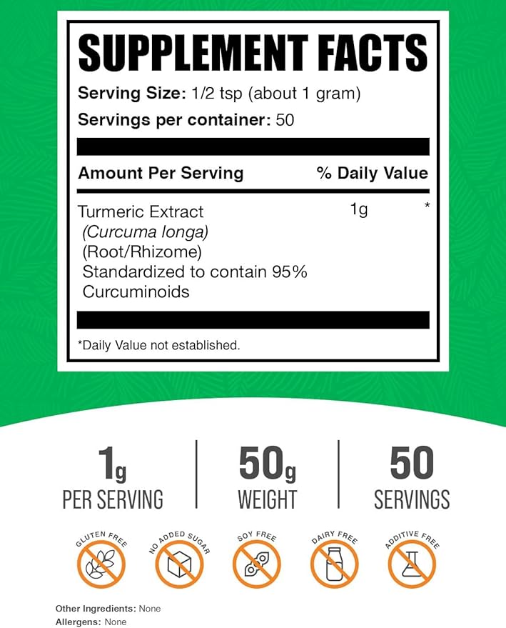 BulkSupplements.com Turmeric Extract Powder - from Turmeric Root, Curcumin Supplements, Turmeric