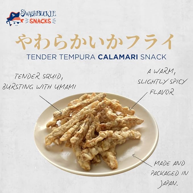 Ikaten Daio Tender Tempura Calamari Snack 5.64oz (160g), Otsumami, Made in Japan by Swashbuckle