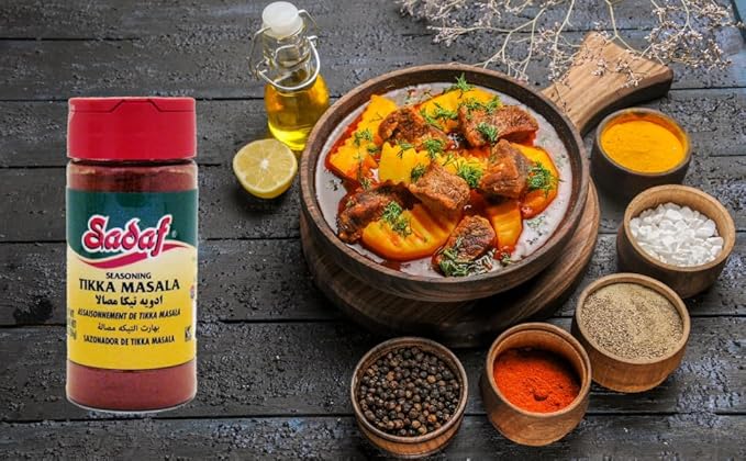 Sadaf Tikka Masala Seasoning - Tikka Masala Spice for Cooking and Food Seasoning - Chicken Tikka