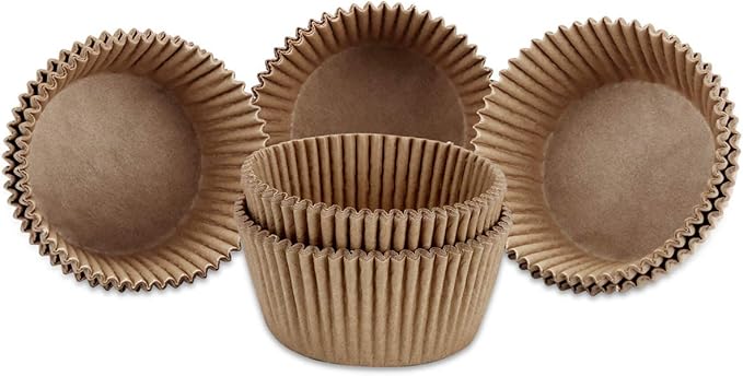 Gifbera Natural Odorless Cupcake Liners Standard Greaseproof Paper Muffin Baking Cups 200-Count