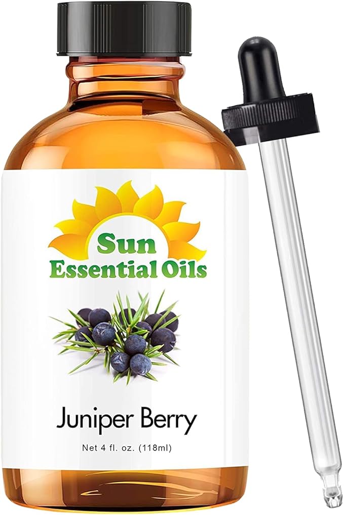 Sun Essential Oils 4oz Juniper Berry Essential Oil ??Aromatherapy Oil for Candle Use (4 Fluid