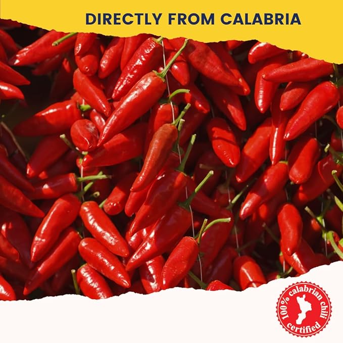 L'Oro Del Sud 100% Certified Dry Calabrian Chili Red Pepper Flakes, 1 KG (2.2 lbs), Crushed Pepper