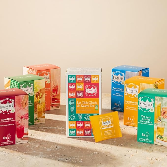 Kusmi Tea - Iced Teas Gift Set - Sampler Assortment Variety Box - Organic Teas - Gift Idea for Men