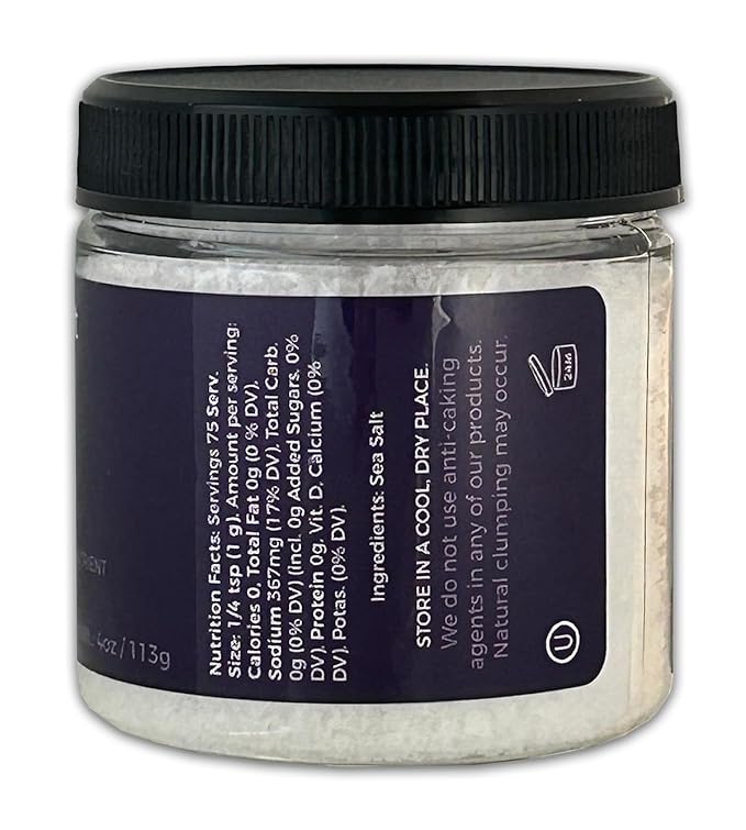KOSHER CERTIFIED Flake Sea Salt - Flake Finish, Finishing Salt - 4oz
