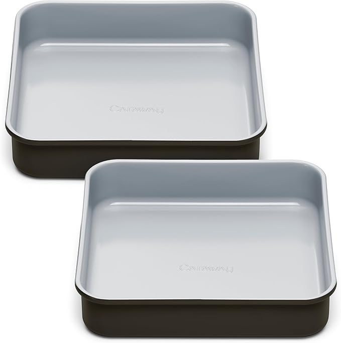 Caraway 9??Square Pan Duo - Non-Stick Ceramic Coating - Free From Forever Chemicals - Cake Pan