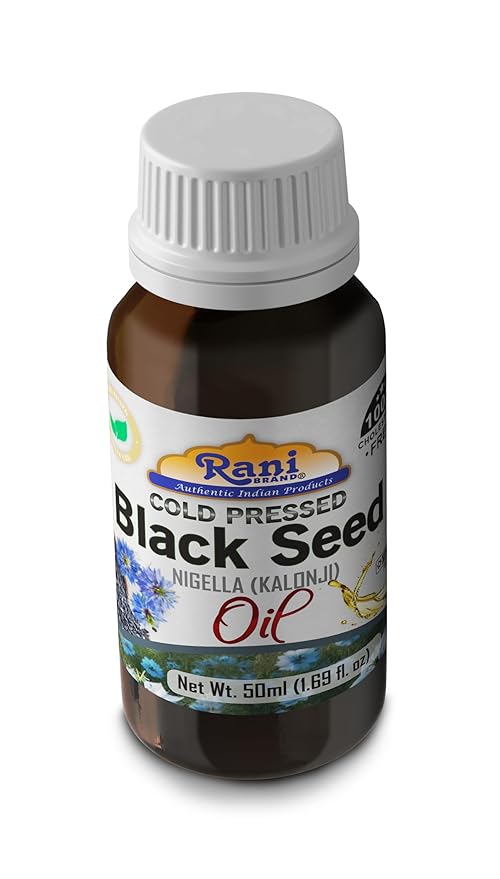 Rani Pure Black Seed (Nigella, Kalonji) Oil 1.69 Fl oz (50ml) Cold Pressed ~ 100% Cholesterol Free