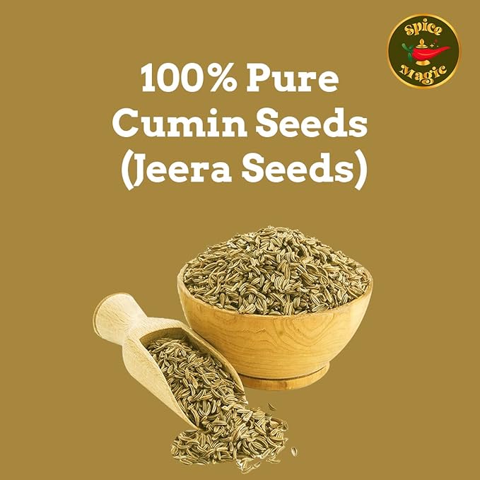 Spice Magic Cumin Seeds I 7 Oz (200 g) I Jeera Whole Cumin Seeds I 100% Fresh & Aromatic I Non-GMO