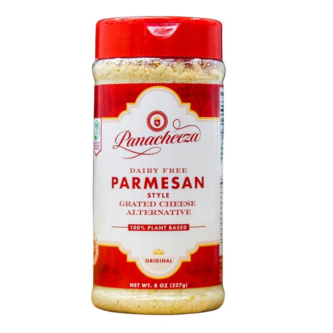 Panacheeza Plant Based Grated Parmesan Style Original - Vegan, with Bold Flavor for Pastas, Pizzas
