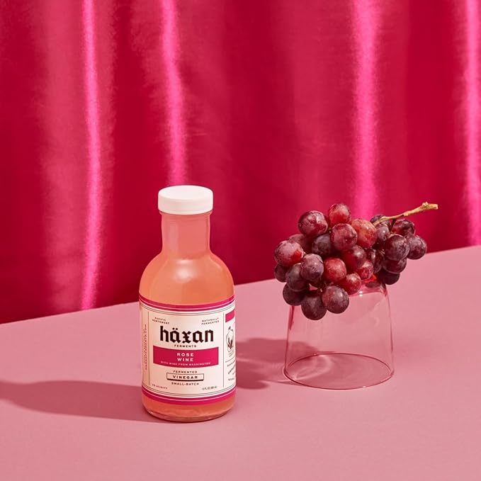 Haxan Ferments Ros챕 Wine Vinegar - 5% Acidity, Unpasteurized & Traditionally Fermented | Made from