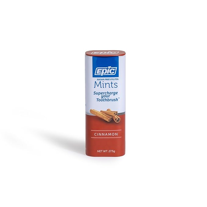 Epic 100% Xylitol Mints - Aspartame Free, Sugar Free - Cinnamon Flavored Mints, 55 Pieces (Pack of