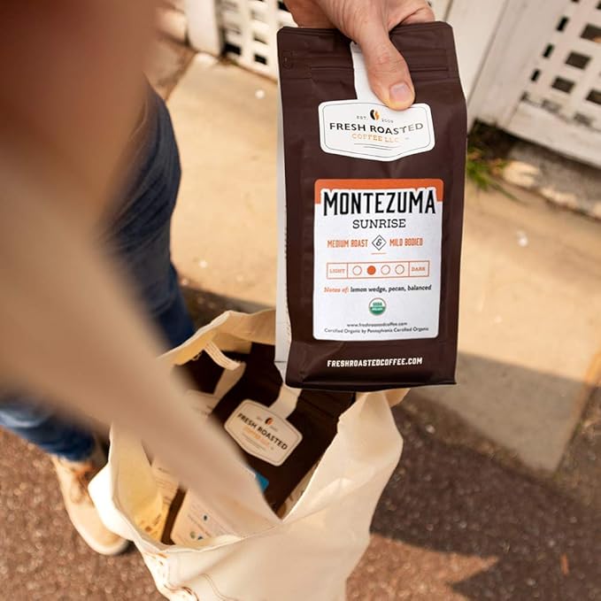 Fresh Roasted Coffee, Organic Montezuma Sunrise| USDA Organic, Kosher | Medium Roast 2 lb (32 oz)