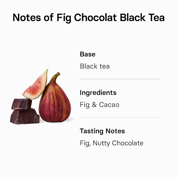 OSULLOC Fig Chocolat Black Tea (Juicy Fig & Chocolate flavor), Fruit Tea Blend, Premium Tea bags