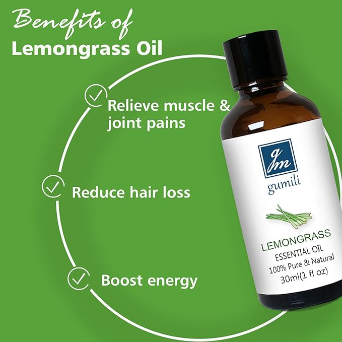 Lemongrass Essential Oil 1 Oz ??100% Pure Natural Lemongrass Oil for Diffuser, Skin, Body, Spray
