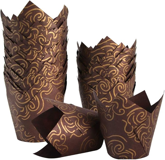150pcs Tulip Cupcake Liners Baking Cups Muffin Liner Grease-Proof Paper Cupcake Wrappers for