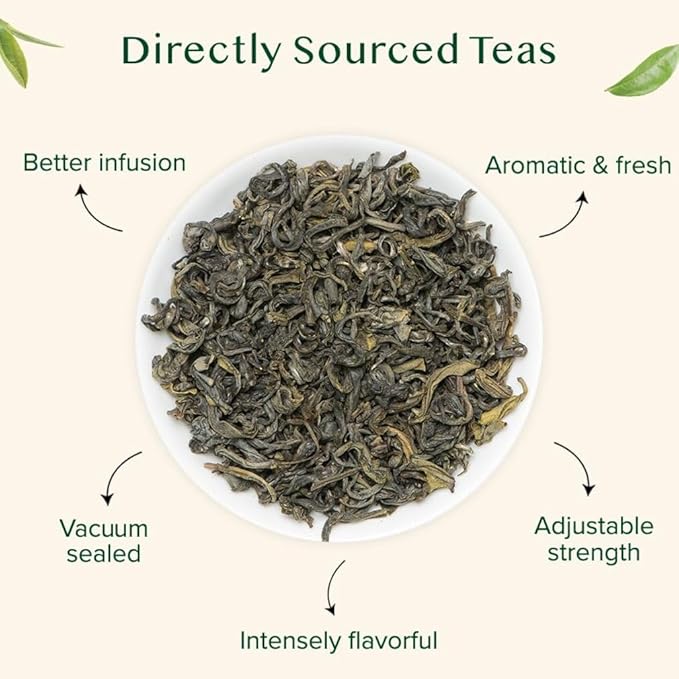 VAHDAM, Green Tea Leaves From Himalayas 170+ Cups (12oz) High Elevation Grown Green Tea Leaves From