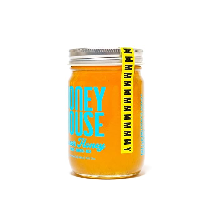 Honey House 100% Raw Clover – 100% Pure, Unfiltered & American-Sourced – Natural Sweetener in 12oz