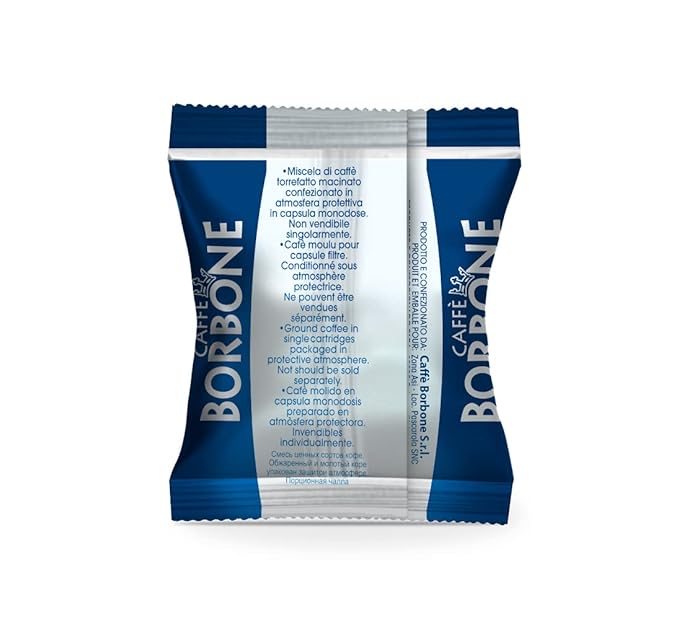 Caffè Borbone Coffee Capsules, Blue Blend, Medium Roast, 50 Count, Compatible with Nespresso, Made