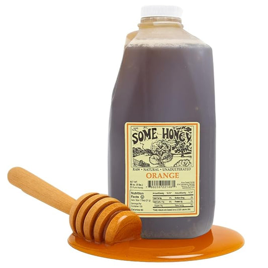 Some Honey Raw & Unfiltered Orange Blossom Honey – 100% Pure USDA Grade A Honey – All-Natural – 80
