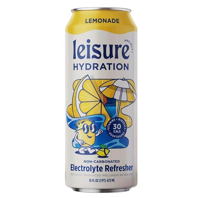 Leisure Hydration Non-Carbonated Electrolyte Refresher, Lemonade Flavor - Low Sugar Nutrient