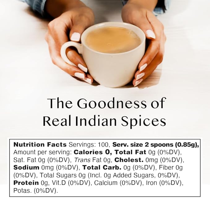 VAHDAM Instant Chai Tea (3oz/85g) - Traditional Masala Chai | Makes 100 Cups | Natural Spices, Zero